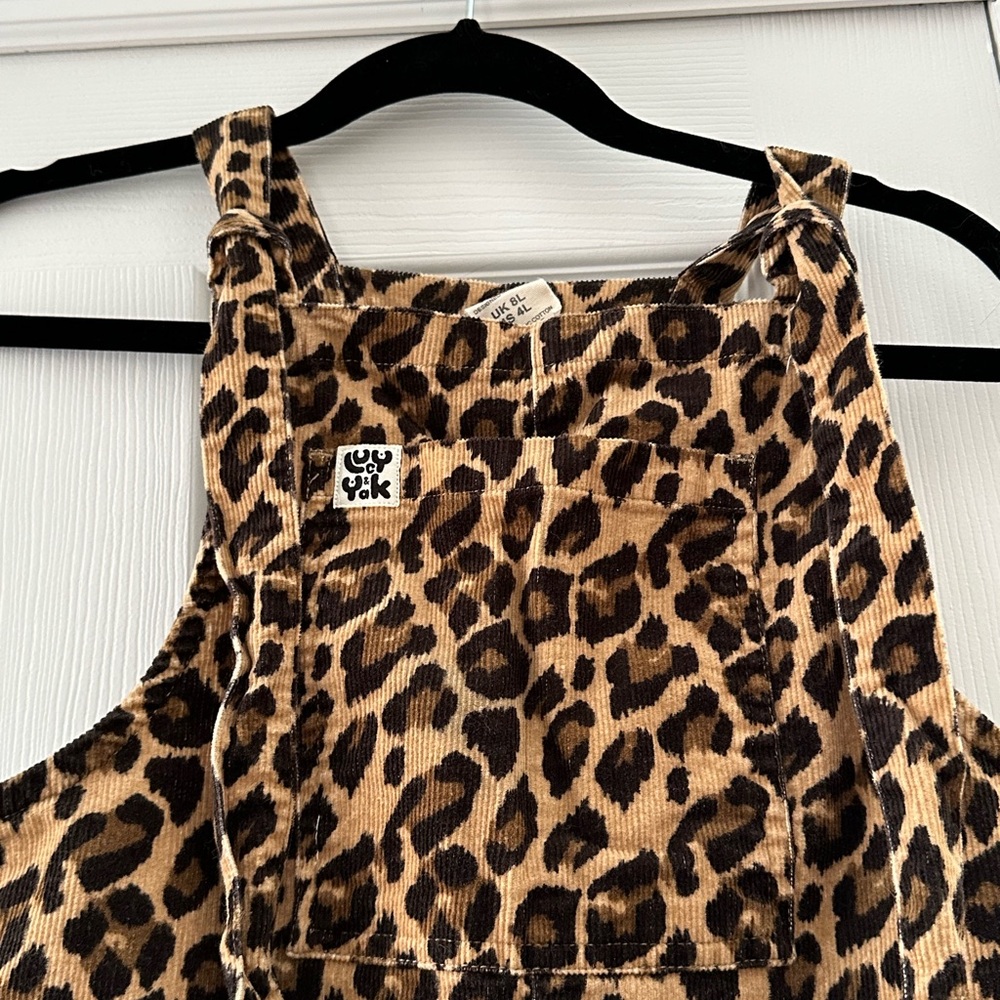 LUCY & YAK Original - Corduroy Dungarees in Leo Print UK 8L US 4L